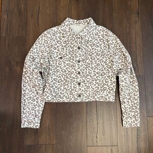 Carole Christian Cheetah Print Jean Jacket